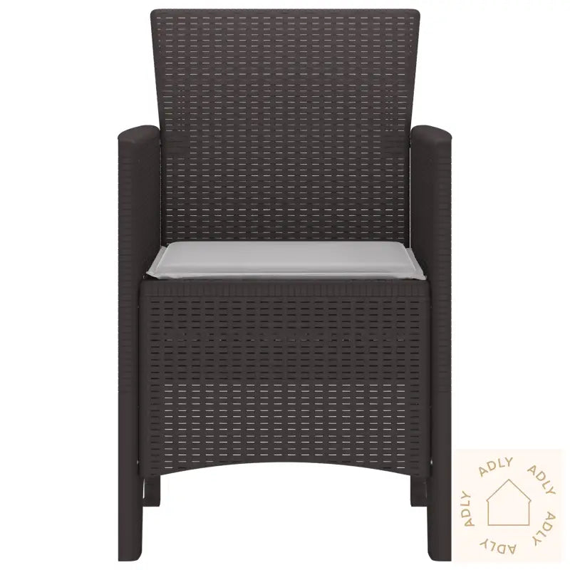 Hage Stoler Med Puter 4 Stk Brun Poly Rattan