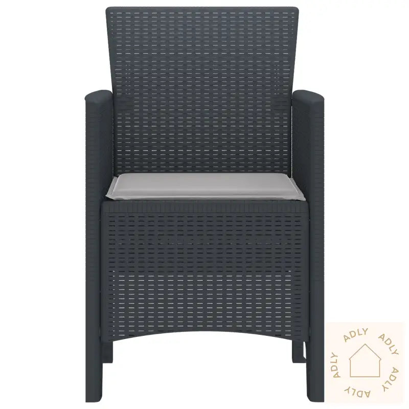 Hage Stoler Med Puter 4 Stk Antrasitt Poly Rattan
