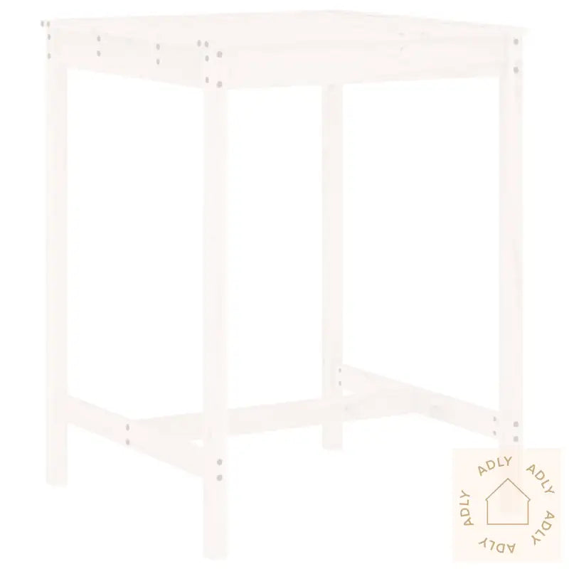 Hagebarsett 3 Deler Hvit Heltre Furu