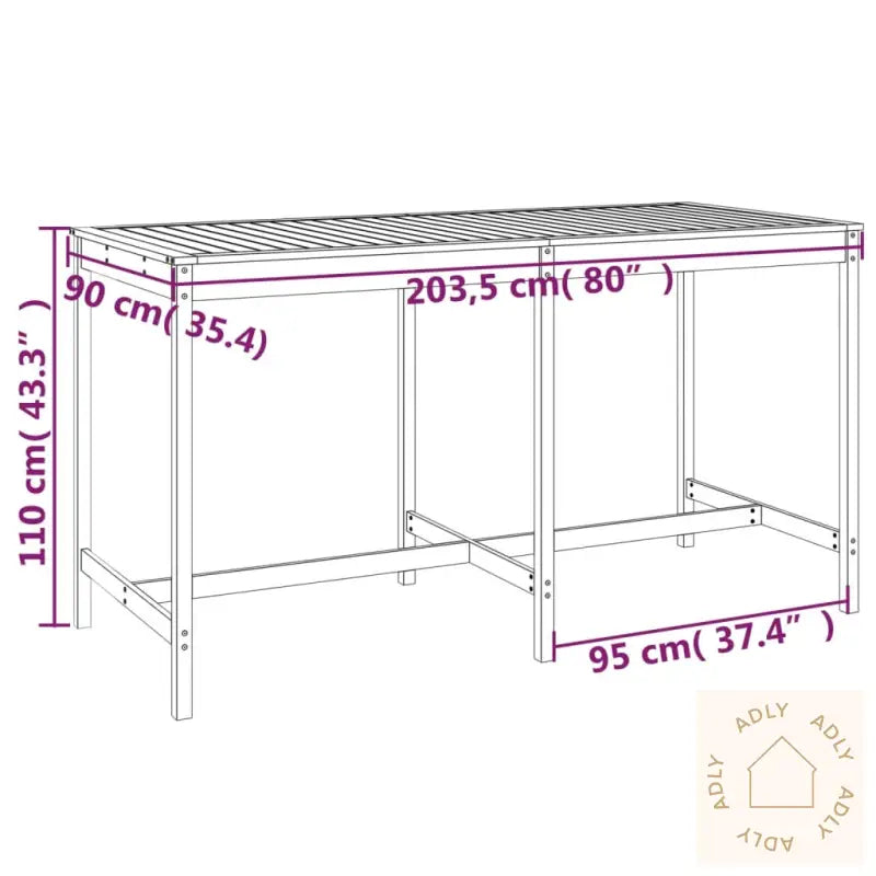 Hagebarsett 9 Deler Honningbrun Heltre Furu