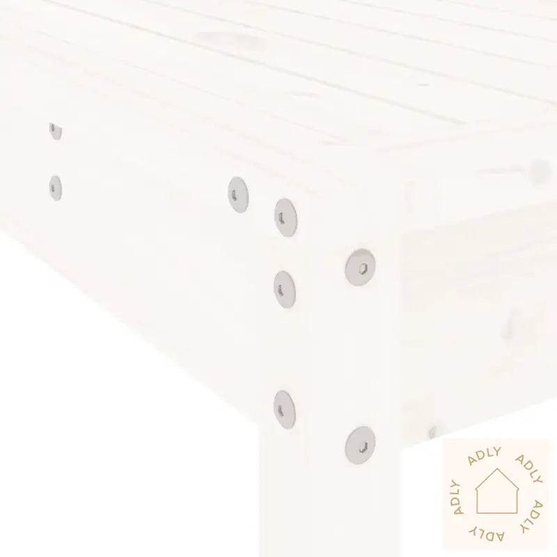 Hagebarsett 3 Deler Hvit Heltre Furu
