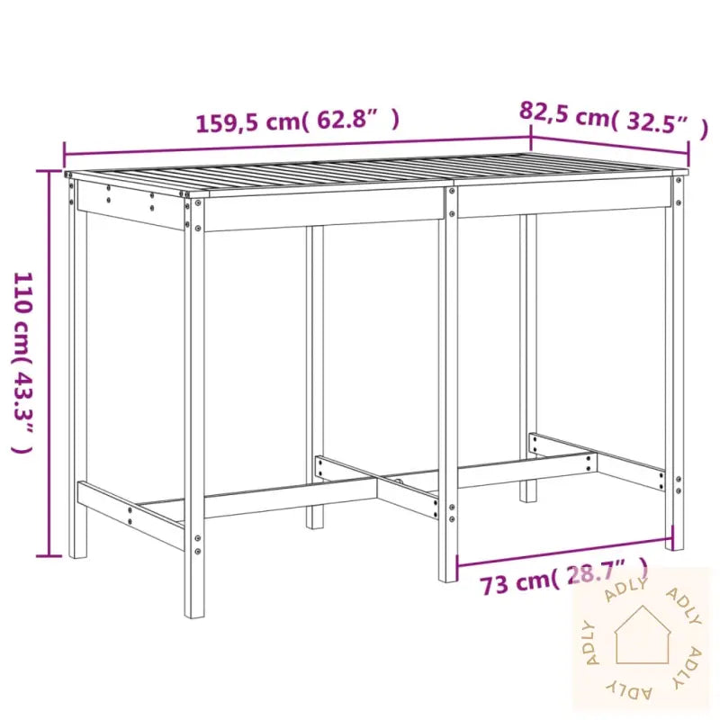 Hagebarsett 7 Deler Honningbrun Heltre Furu