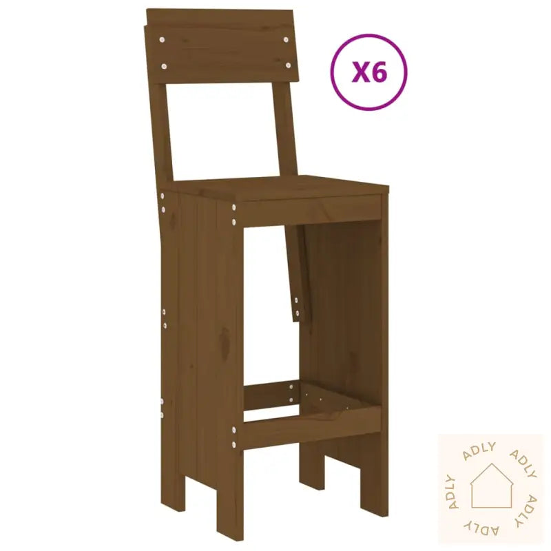Hagebarsett 7 Deler Honningbrun Heltre Furu