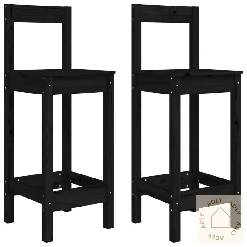 Hagebarsett 3 Deler Svart Heltre Furu