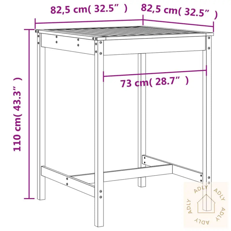 Hagebarsett 3 Deler Honningbrun Heltre Furu