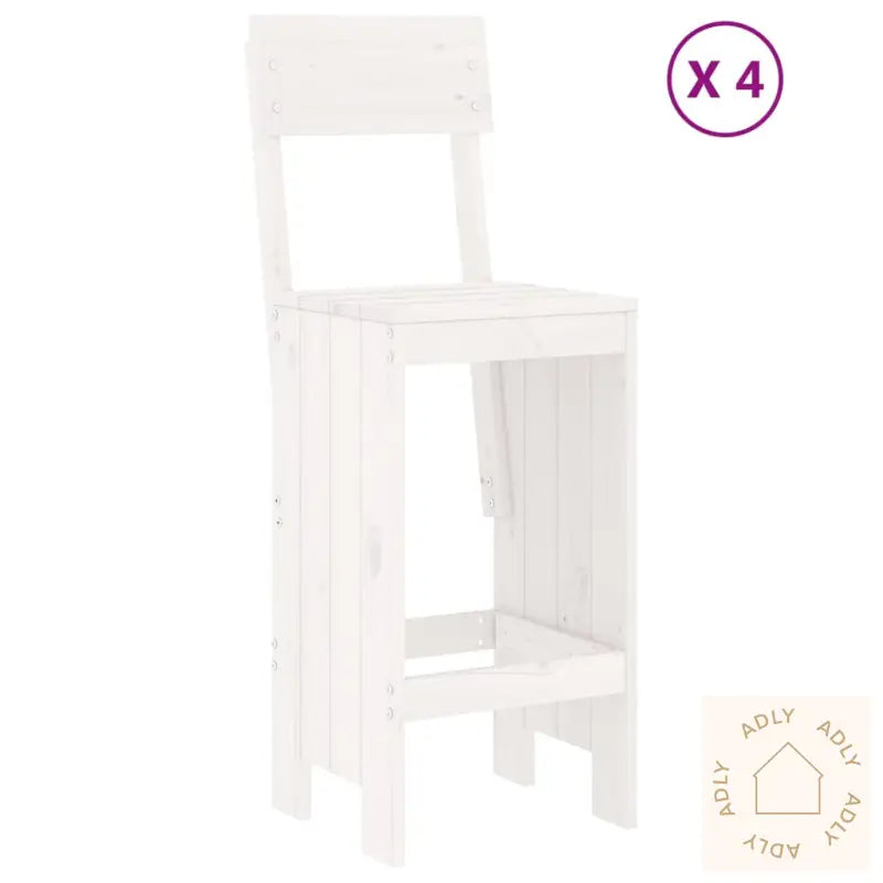 Hagebarsett 5 Deler Hvit Heltre Furu