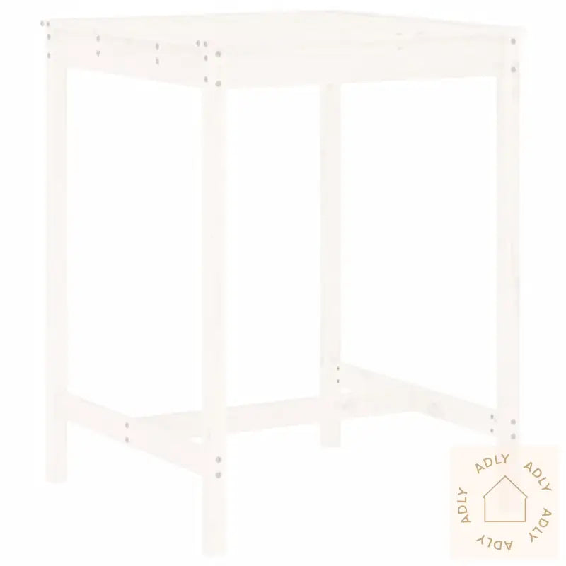 Hagebarsett 5 Deler Hvit Heltre Furu