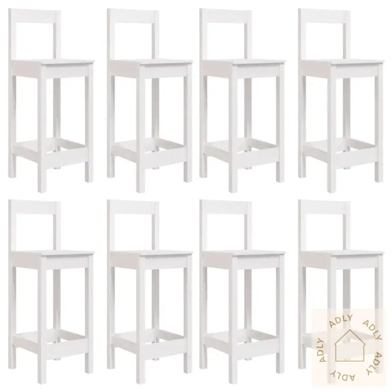 Hagebarsett 9 Deler Hvit Heltre Furu