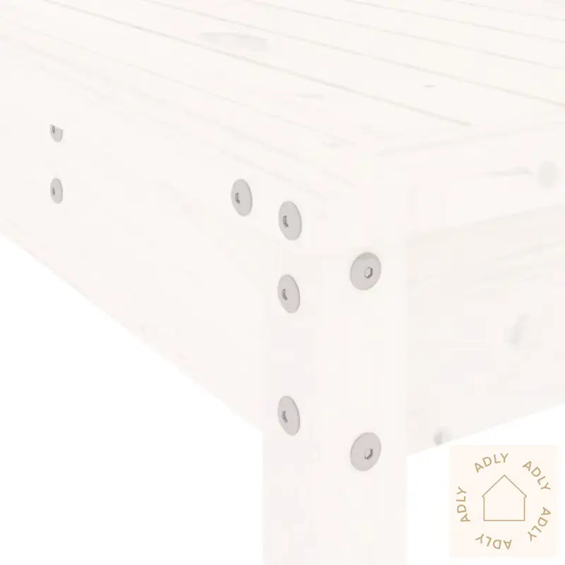 Hagebarsett 9 Deler Hvit Heltre Furu