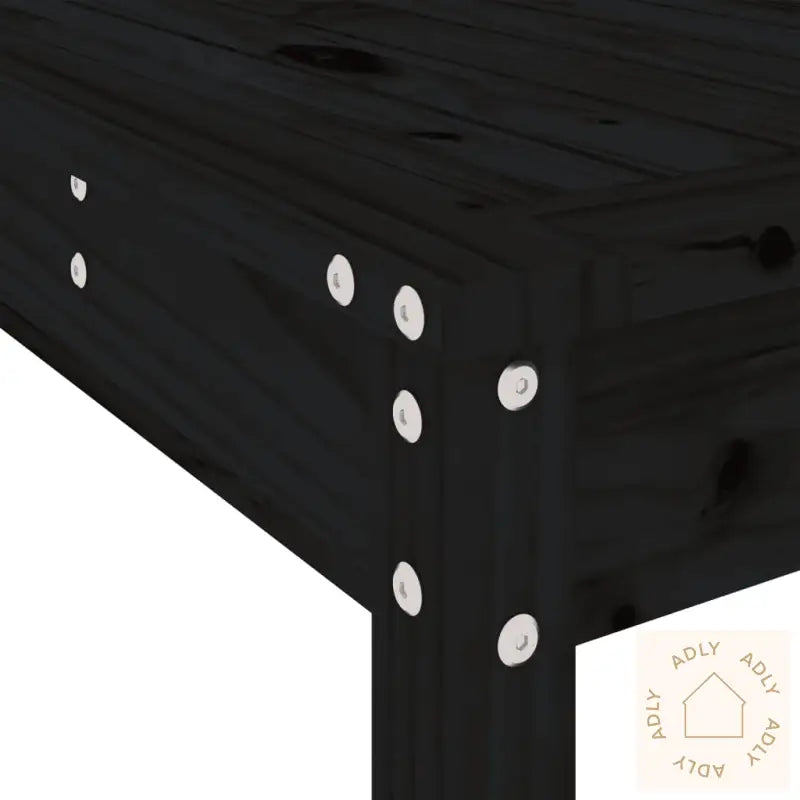 Hagebarsett 3 Deler Svart Heltre Furu
