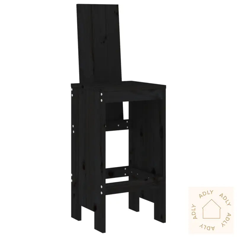 Hagebarsett 3 Deler Svart Heltre Furu