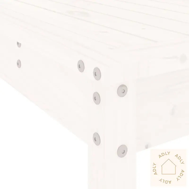 Hagebarsett 5 Deler Hvit Heltre Furu