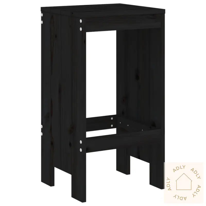 Hagebarsett 5 Deler Svart Heltre Furu