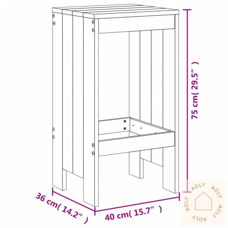 Hagebarsett 7 Deler Honningbrun Heltre Furu