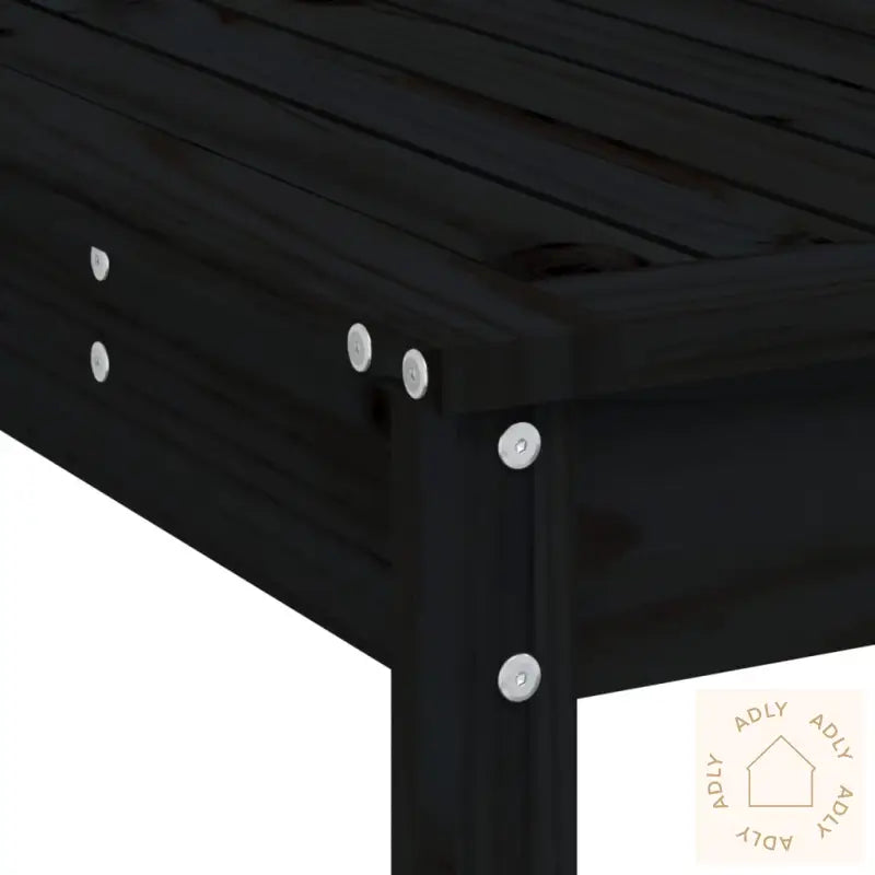 Hagebarsett 3 Deler Svart Heltre Furu