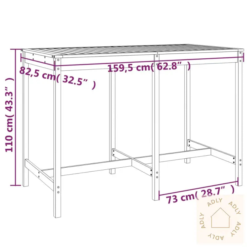 Hagebarsett 7 Deler Honningbrun Heltre Furu