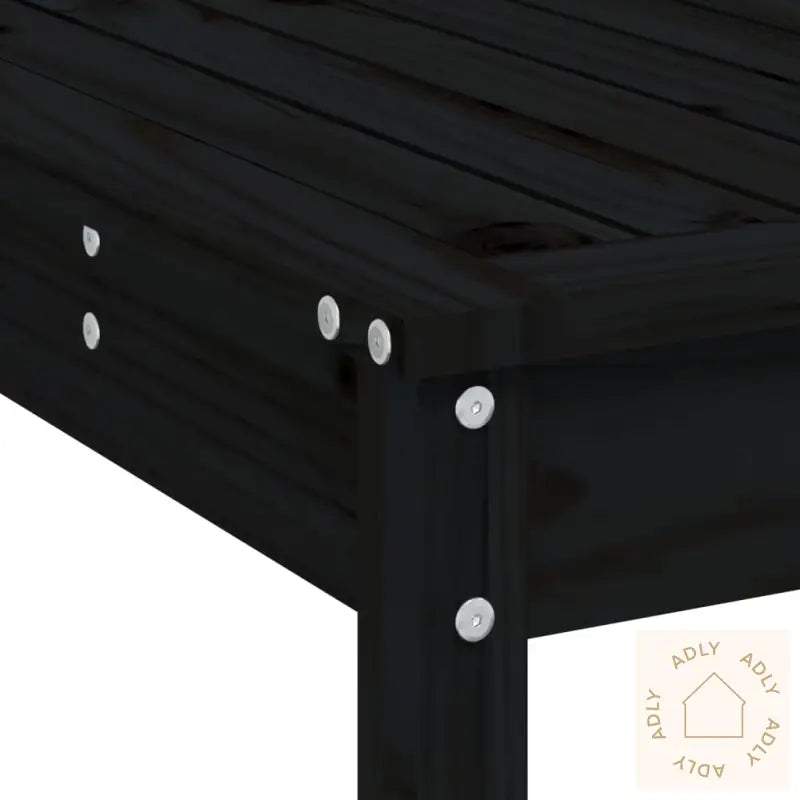 Hagebarsett 5 Deler Svart Heltre Furu