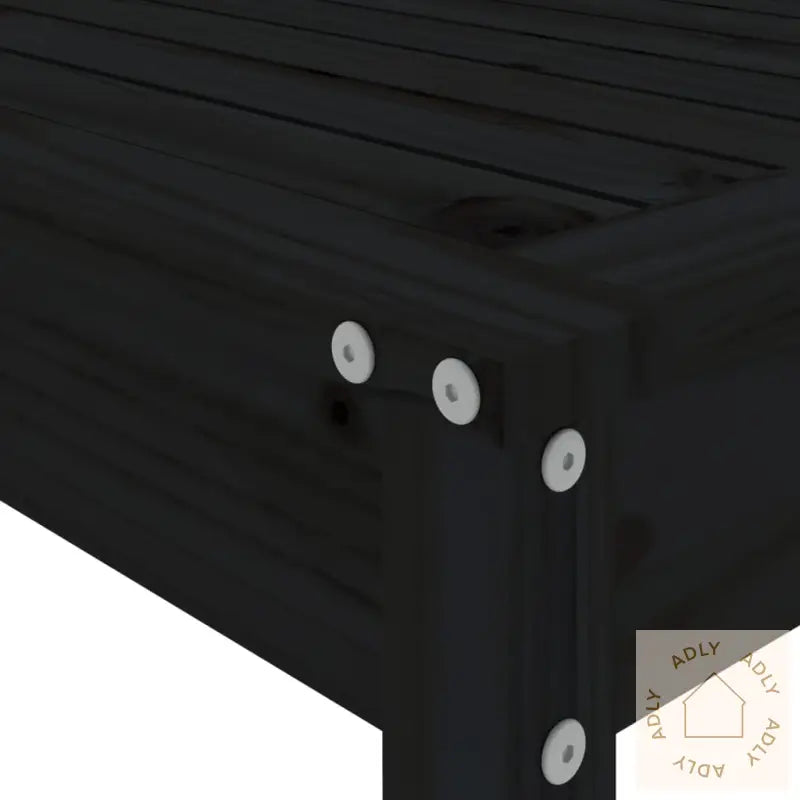 Hagebarsett 5 Deler Svart Heltre Furu