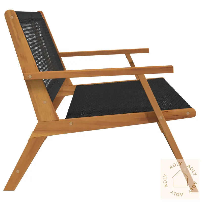 Hagebenk Svart 122X76X73,5 Cm Solid Akasietre