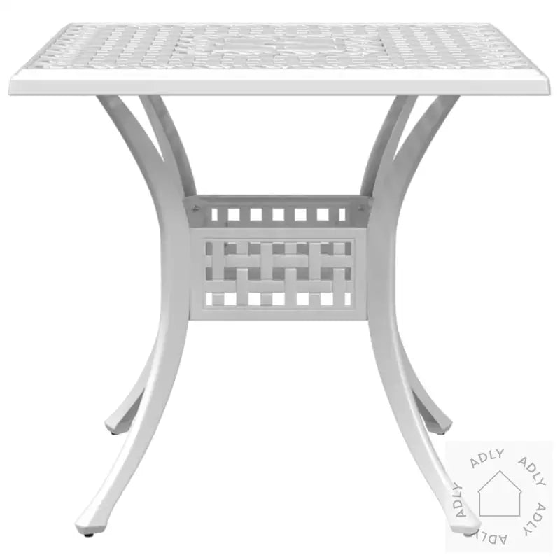 Bistrosett 3 Deler Hvit Støpt Aluminium