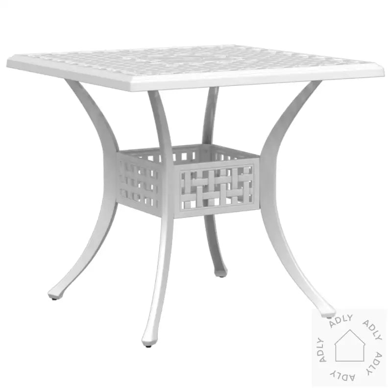 Bistrosett 3 Deler Hvit Støpt Aluminium