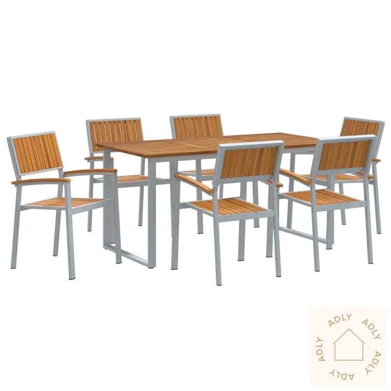 Hagebord med stilrent design i pulverlakkert stål - Hagebord