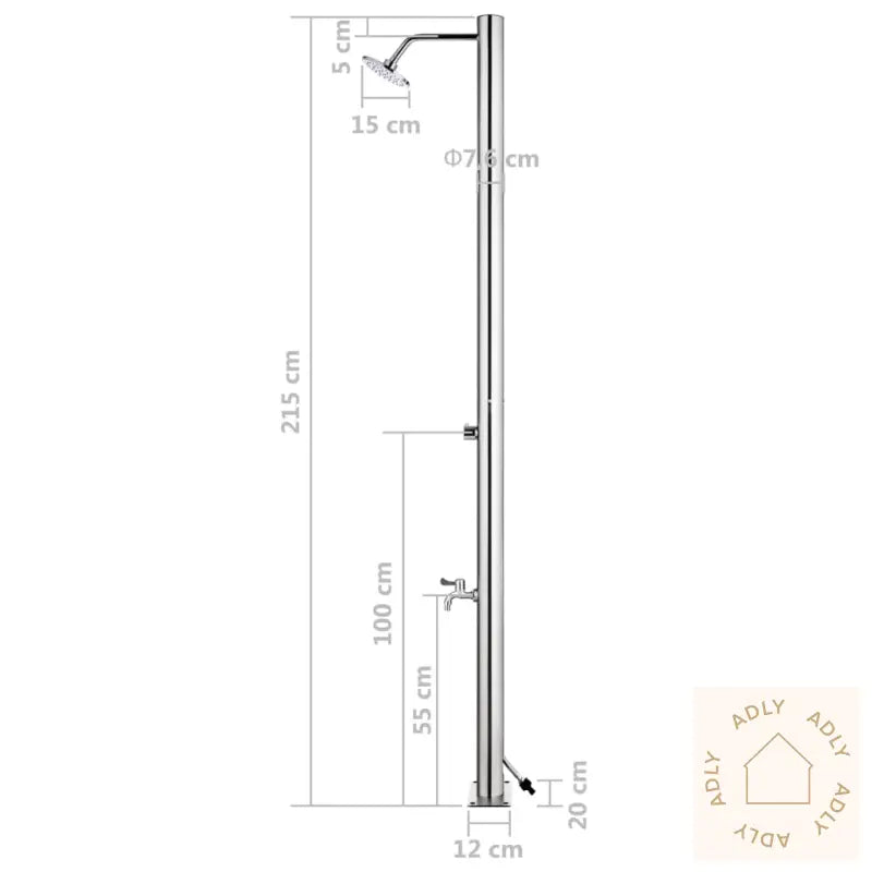 Hagedusj 215 Cm Rustfritt Stål