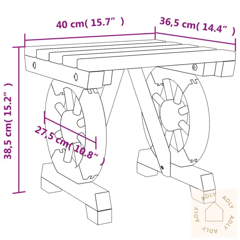 Hagefotskammel 40X36,5X38,5 Cm Heltre Gran
