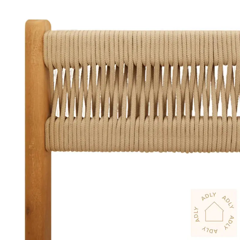 Bistrosett 3 Deler Beige Polypropylen Og Heltre