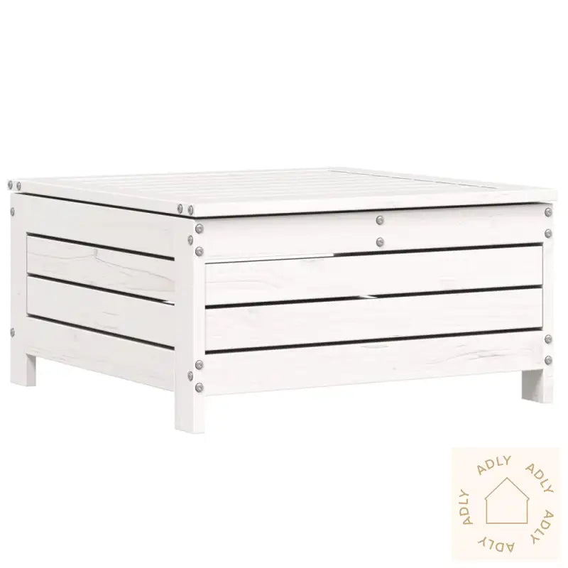Hagesofasett 7 Deler Hvit Heltre Furu