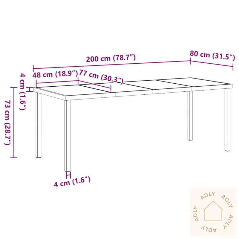 7 Delt Hage Spise Sett - Svart Poly Rattan