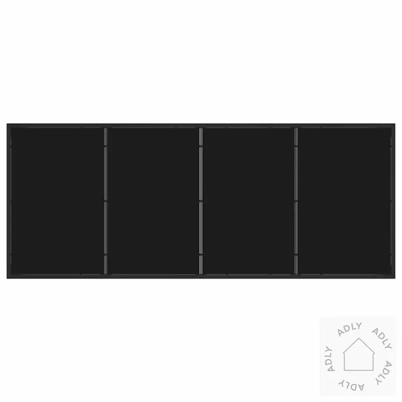 7 Delt Hage Spise Sett - Svart Poly Rattan