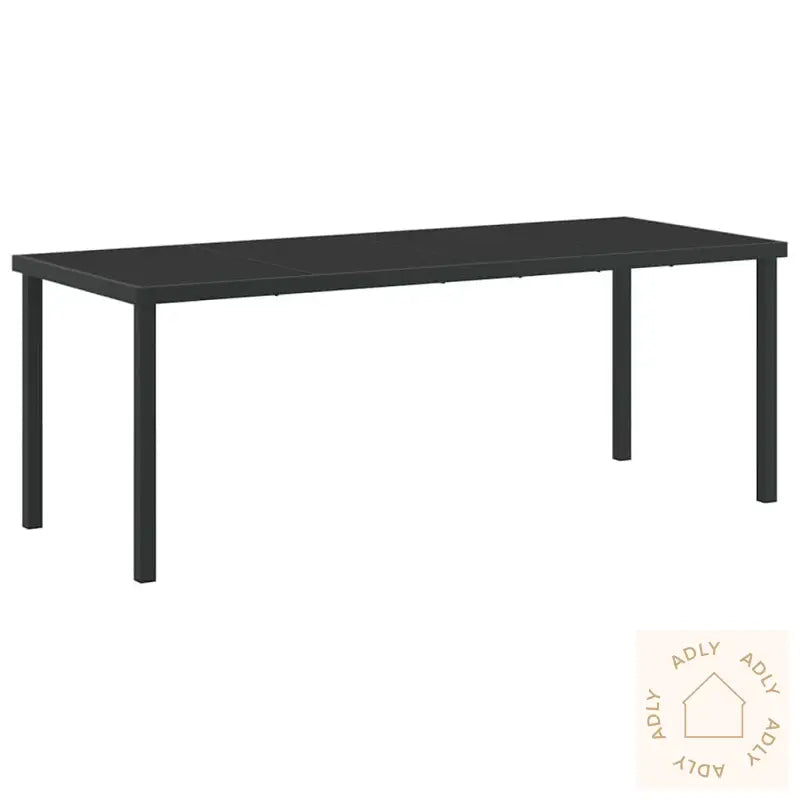 7 Delt Hage Spise Sett - Svart Poly Rattan