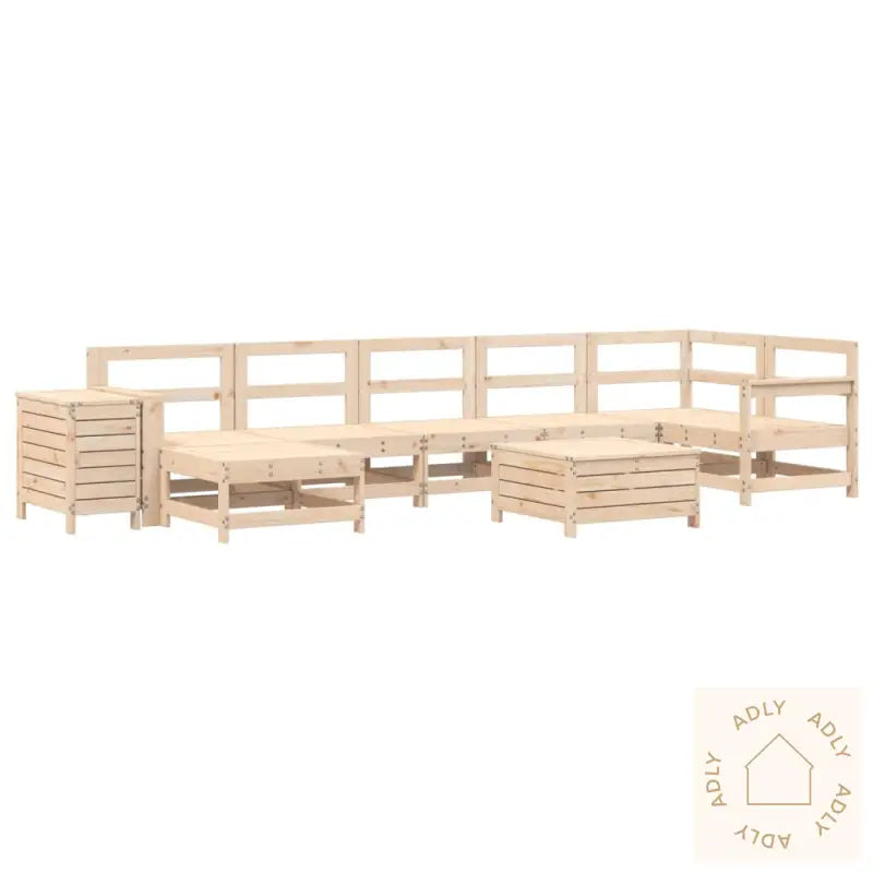 Hagesofasett 9 Deler Heltre Furu