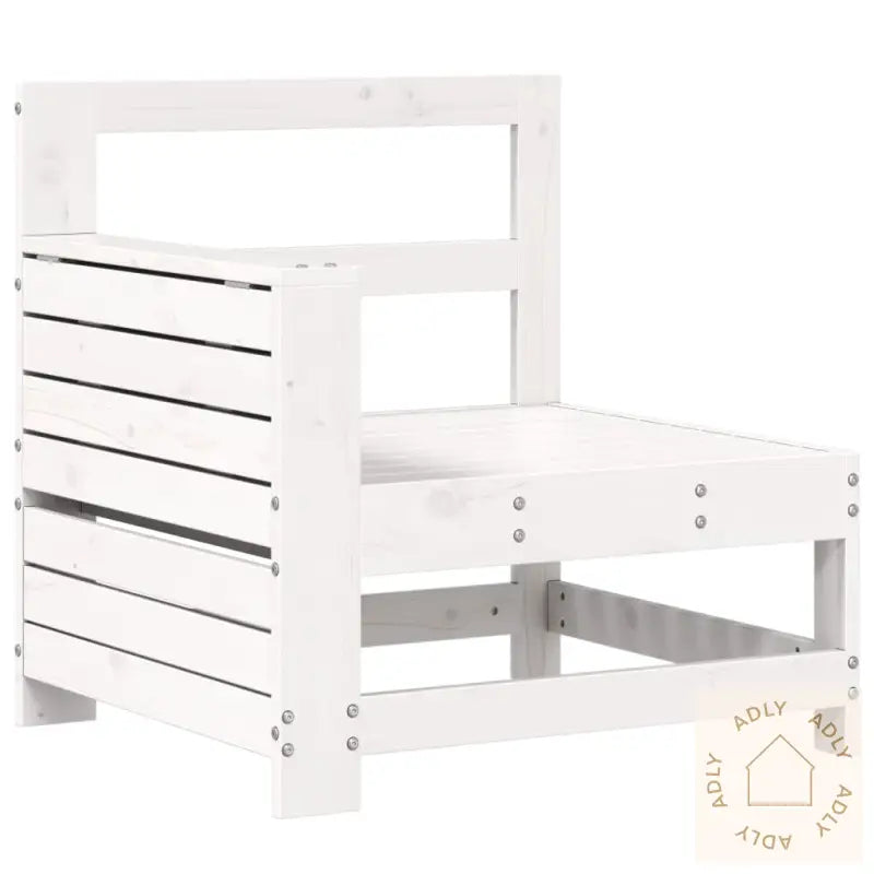 Hagesofasett 8 Deler Hvit Heltre Furu