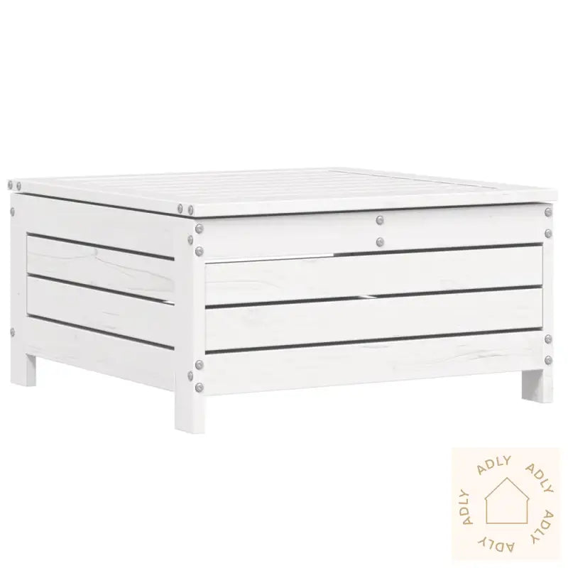 Hagesofasett 9 Deler Hvit Heltre Furu