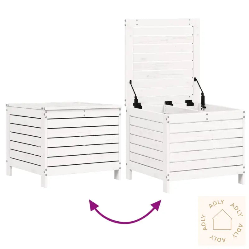 Hagesofasett 7 Deler Hvit Heltre Furu