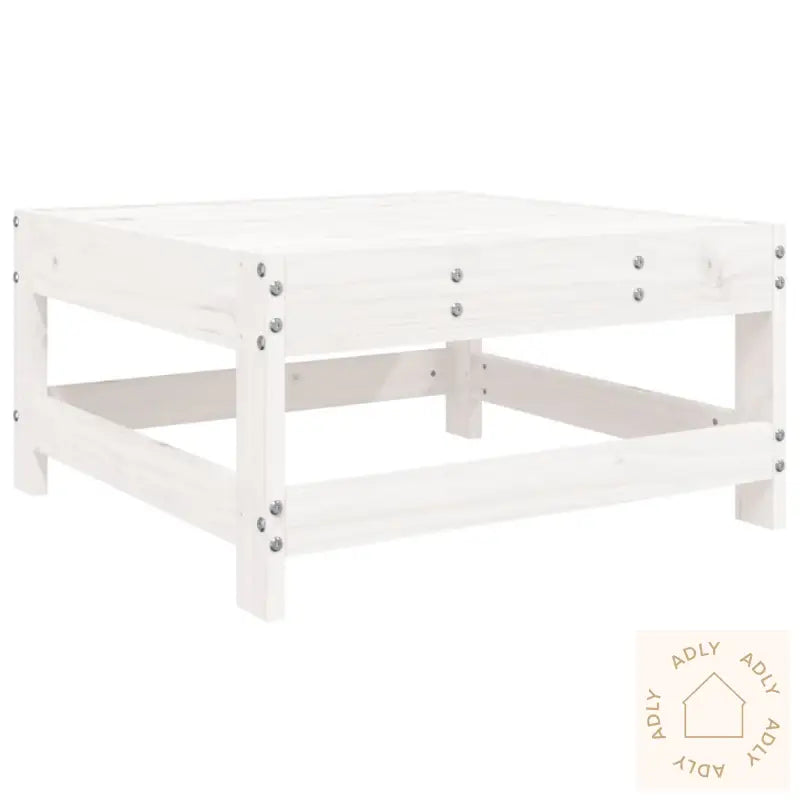 Hagesofasett 8 Deler Hvit Heltre Furu