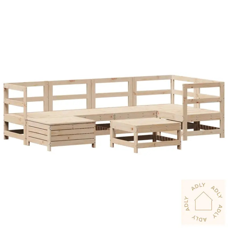 Hagesofasett 7 Deler Heltre Furu