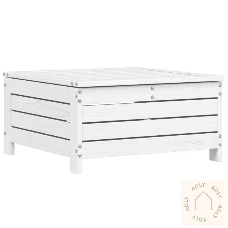 Hagesofasett 6 Deler Hvit Heltre Furu