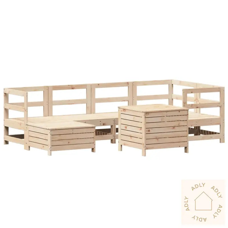 Hagesofasett 7 Deler Heltre Furu
