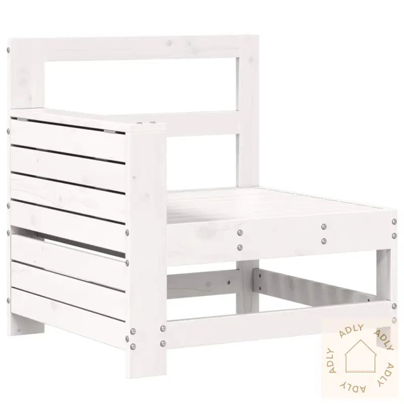 Hagesofasett 7 Deler Hvit Heltre Furu