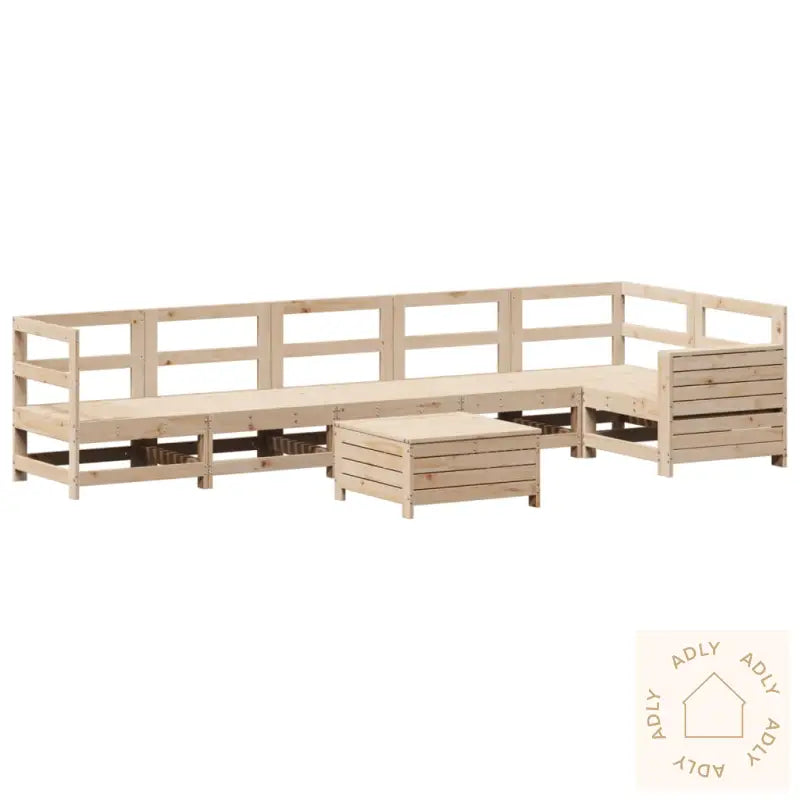 Hagesofasett 7 Deler Heltre Furu