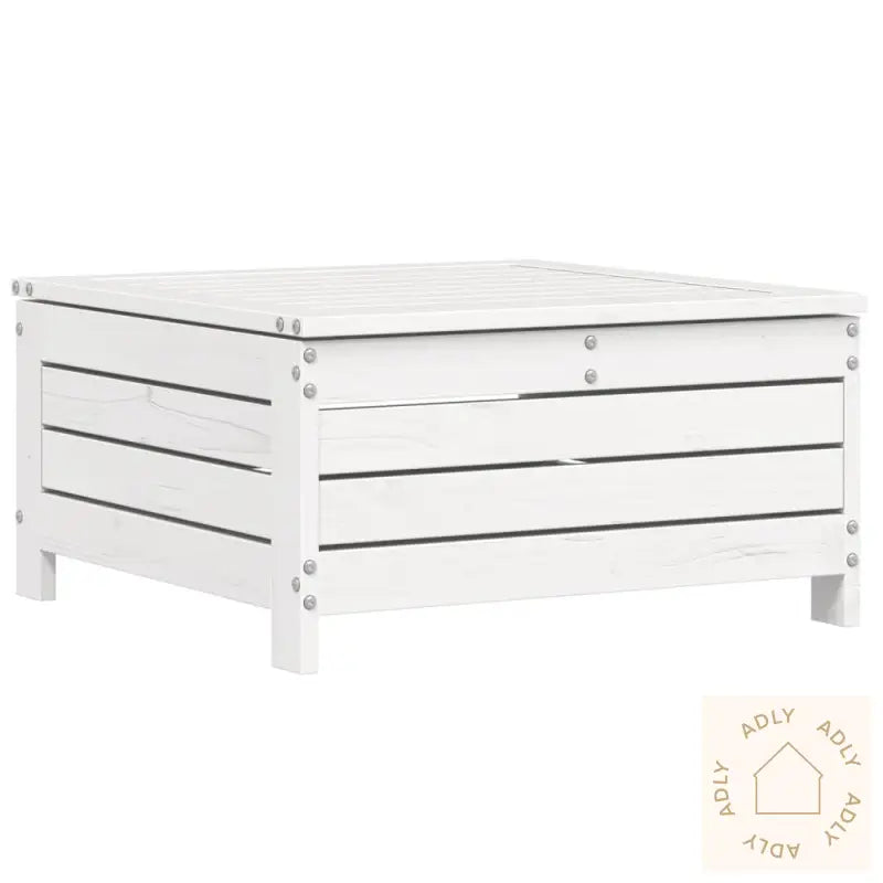 Hagesofasett 6 Deler Hvit Heltre Furu