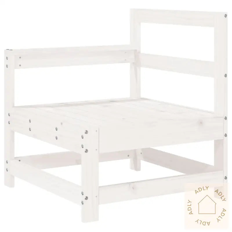 Hagesofasett 8 Deler Hvit Heltre Furu