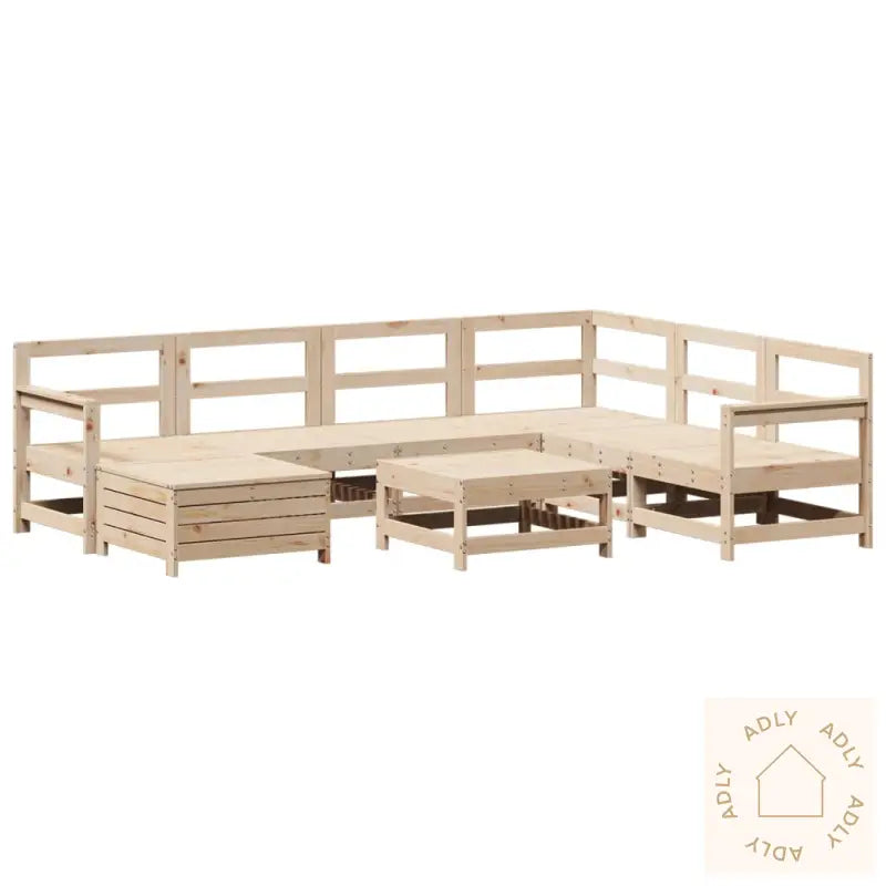 Hagesofasett 8 Deler Heltre Furu