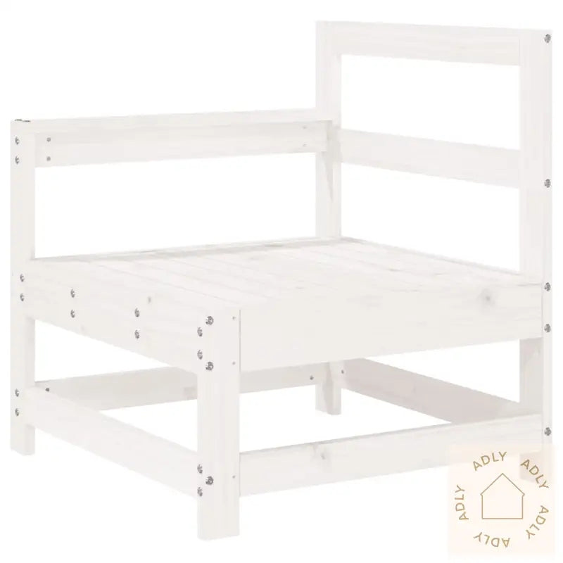 Hagesofasett 8 Deler Hvit Heltre Furu