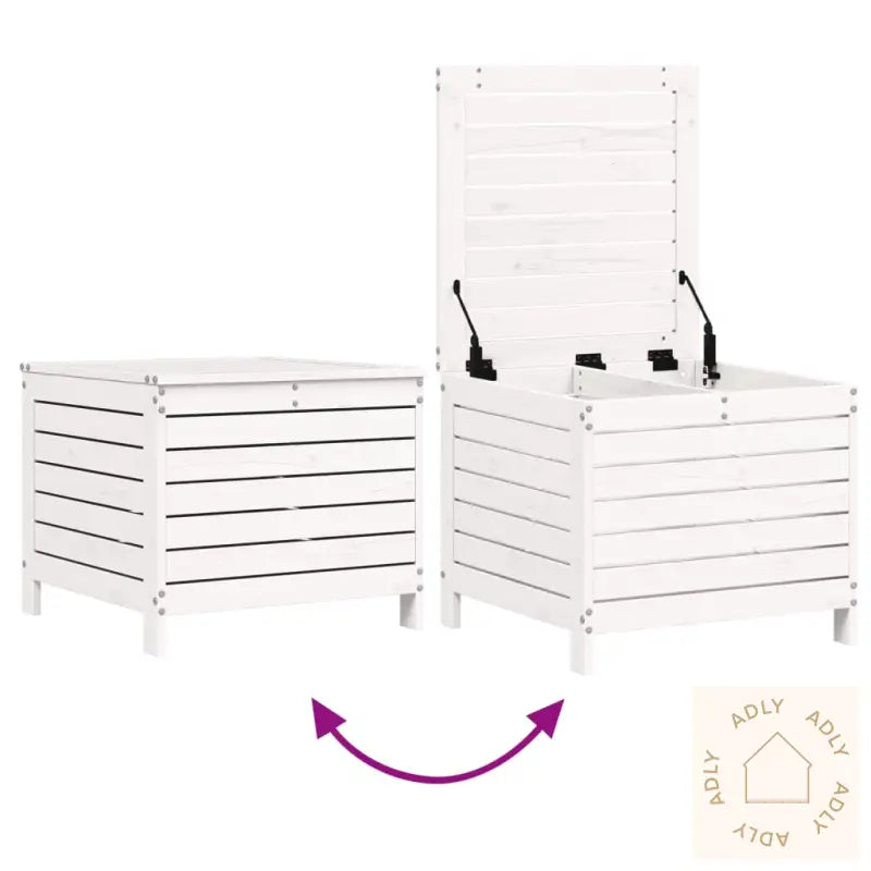 Hagesofasett 7 Deler Hvit Heltre Furu