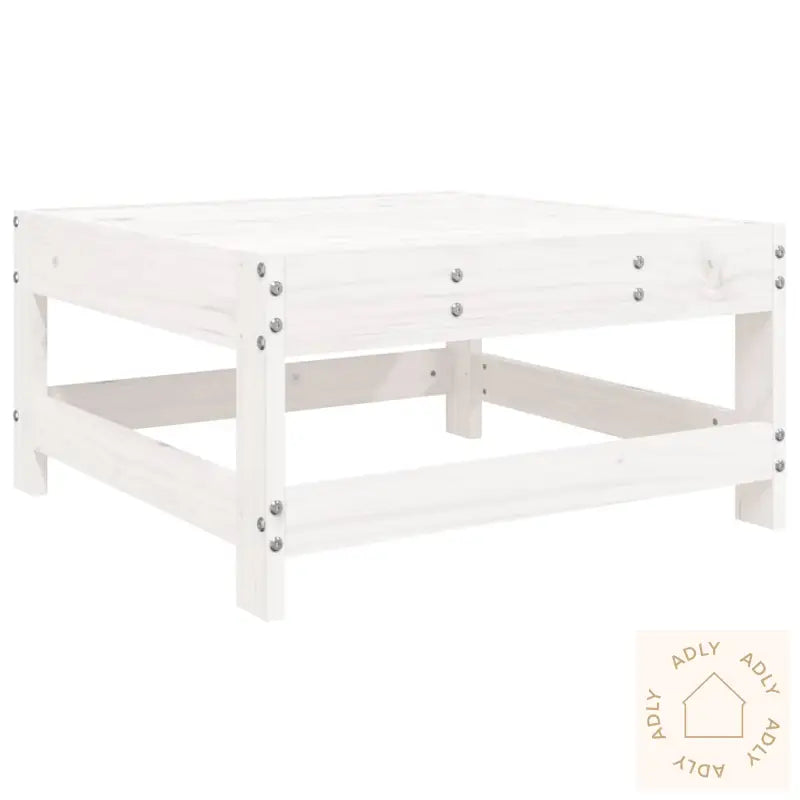 Hagesofasett 8 Deler Hvit Heltre Furu