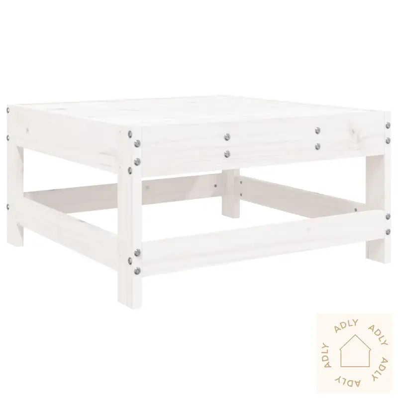 Hagesofasett 8 Deler Hvit Heltre Furu